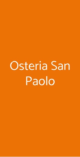 Osteria San Paolo, Pisa