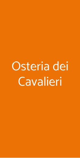 Osteria Dei Cavalieri, Pisa