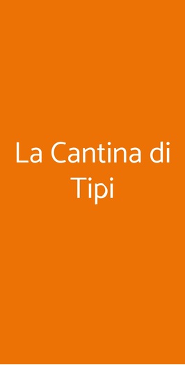 La Cantina Di Tipi, Pisa