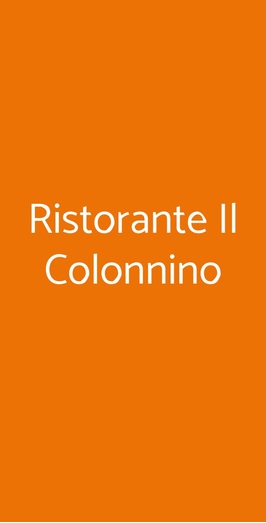 Ristorante Il Colonnino, Pisa