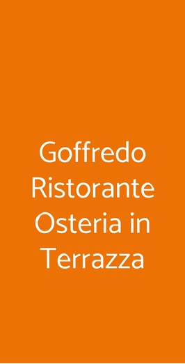 Goffredo Ristorante In Terrazza, Conversano