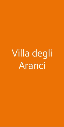 Ristorante Villa Degli Aranci, Polignano a Mare