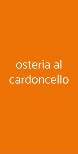 Osteria Al Cardoncello, Gravina in Puglia