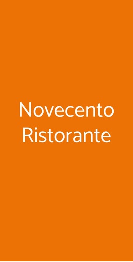 Novecento Ristorante, Bitetto