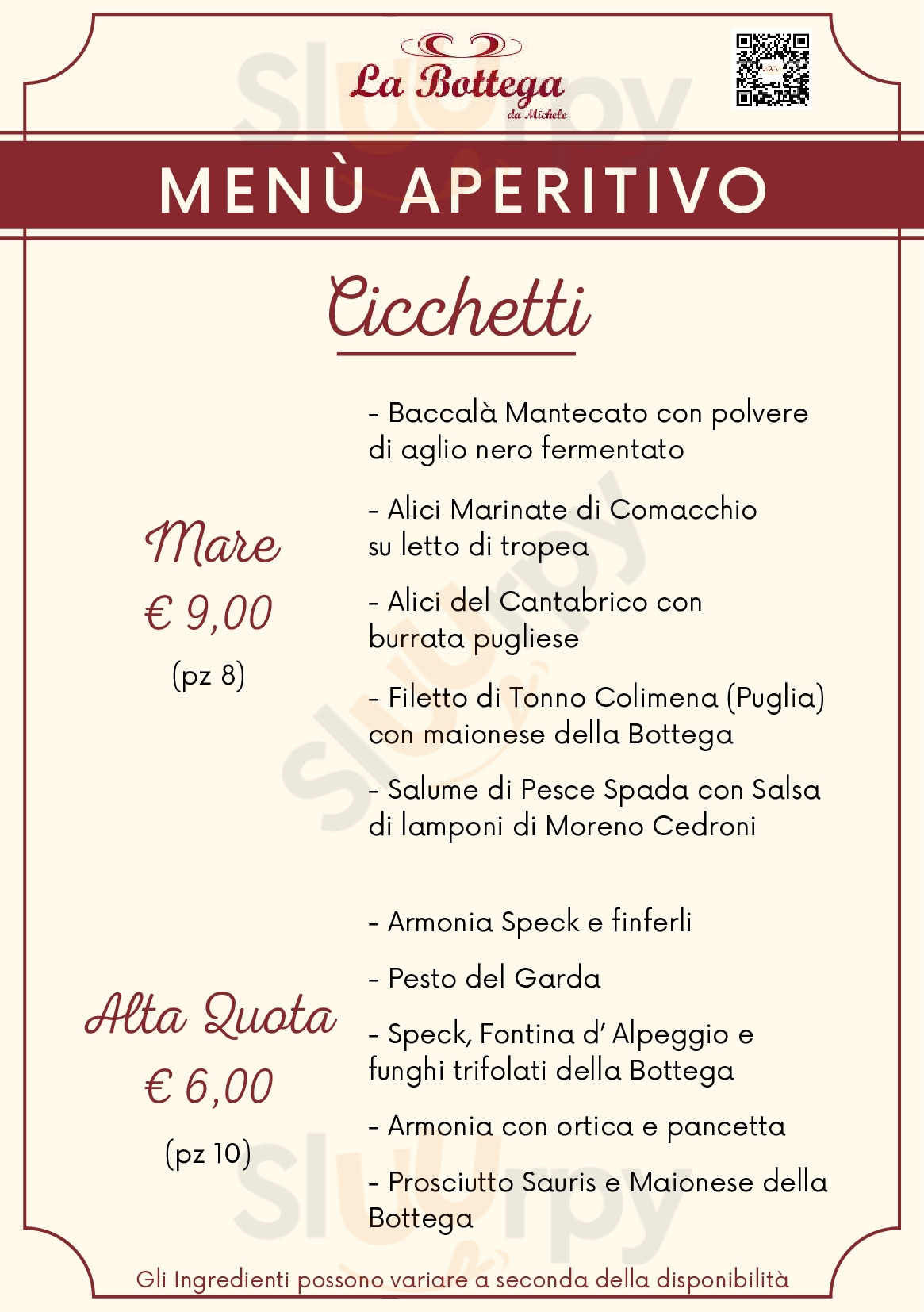 La Bottega Da Michele Ostellato Menu - 1