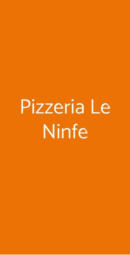 Pizzeria Le Ninfe, Pisa