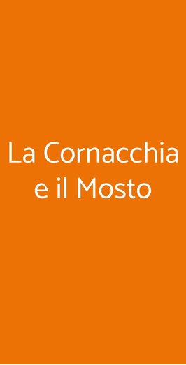 La Cornacchia E Il Mosto, Busto Arsizio