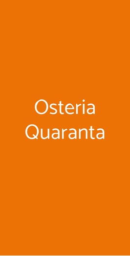 Osteria Quaranta, Arsago Seprio