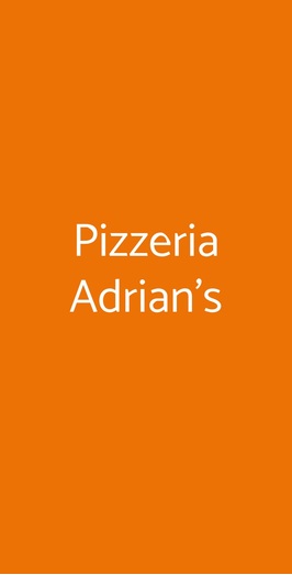 Pizzeria Adrian's, Bari