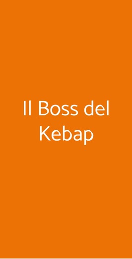 Il Boss Del Kebap, Saronno