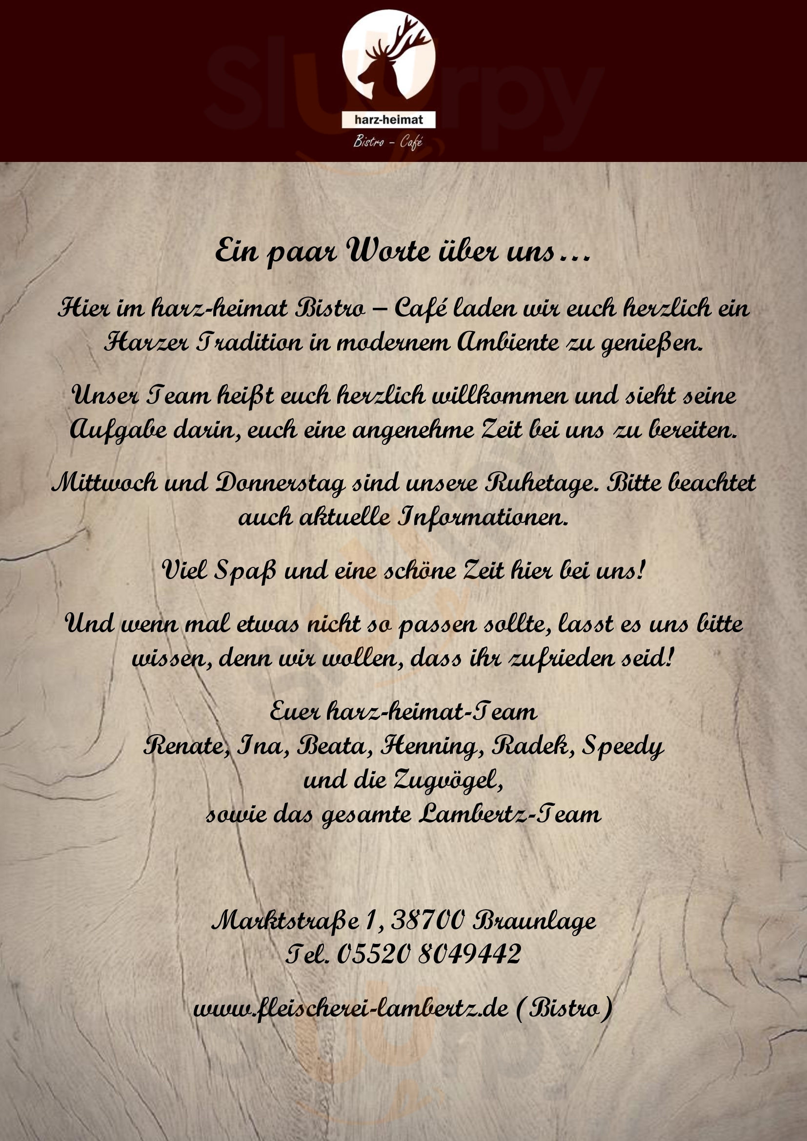 Fleischer - Fachgeschäfte Lambertz Braunlage Menu - 1