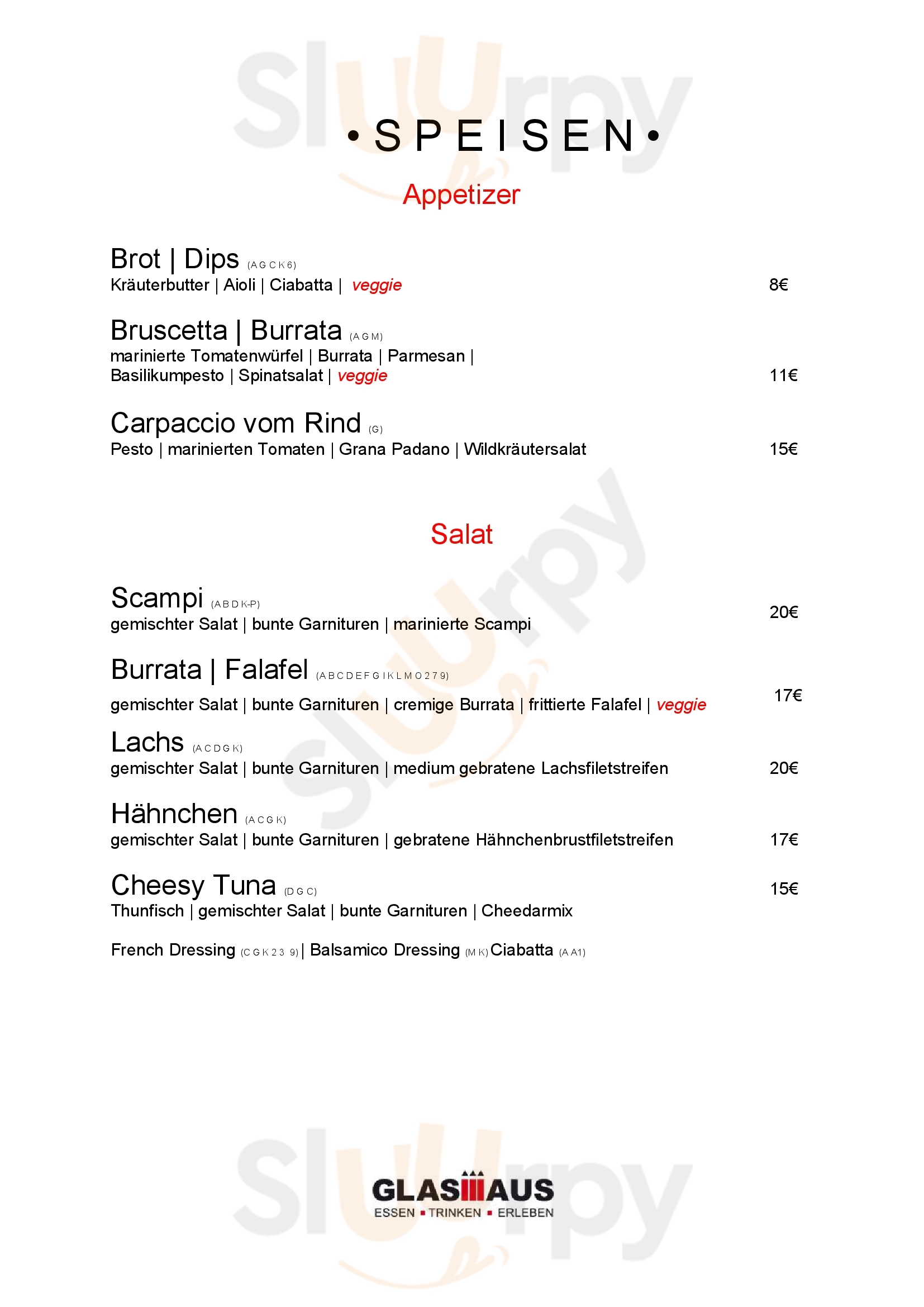 Glashaus Heinsberg Heinsberg Menu - 1
