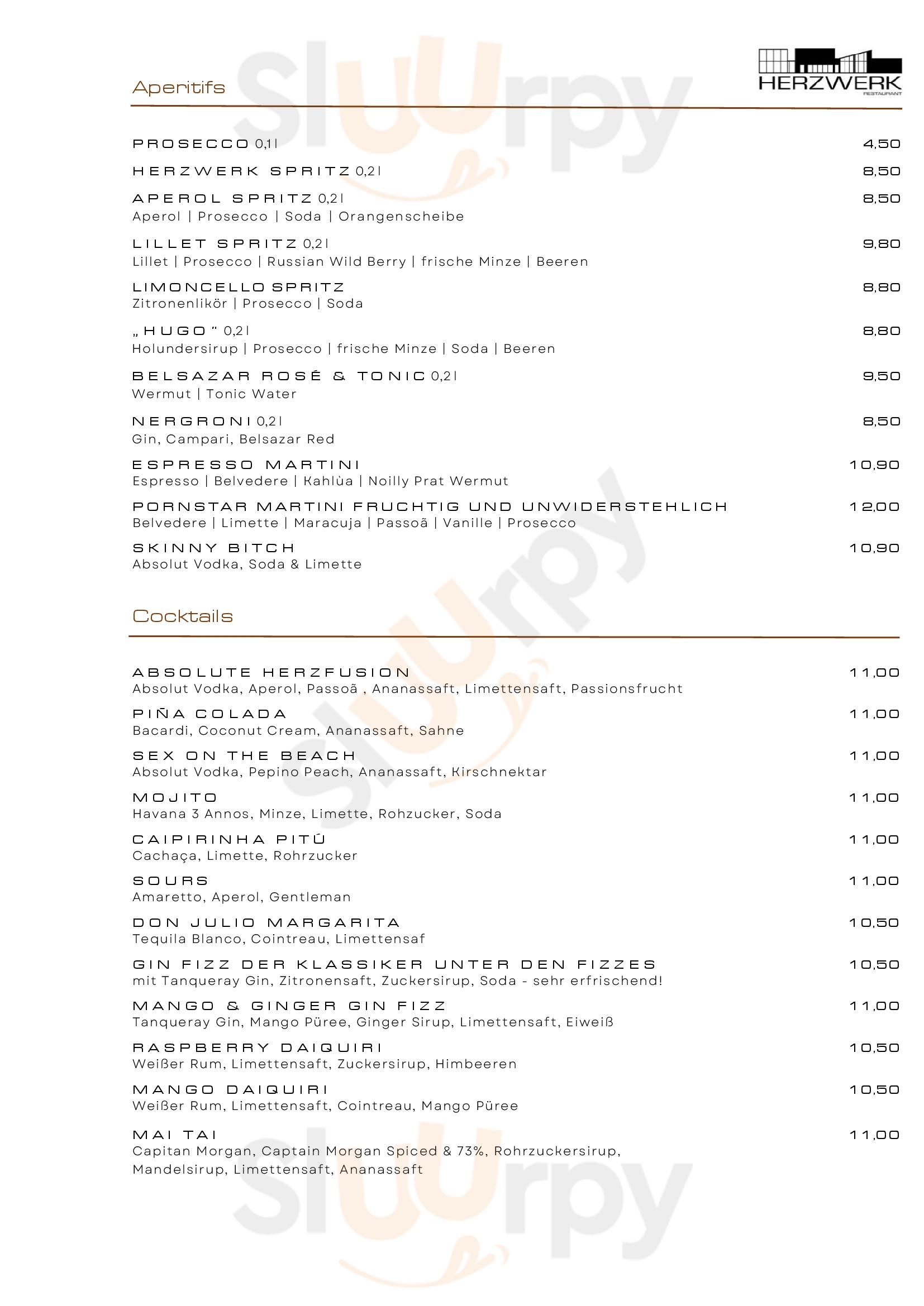 Herzwerk Restaurant Seligenstadt Menu - 1