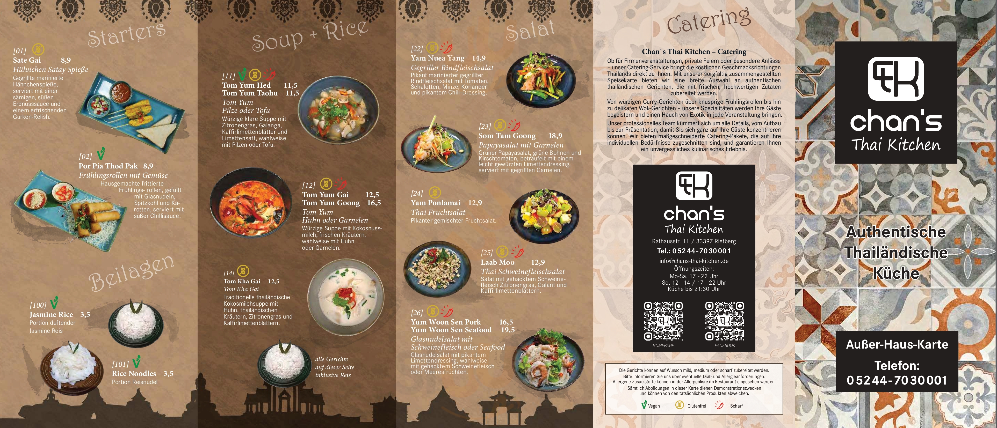 Chan's Thai Kitchen Rietberg Menu - 1