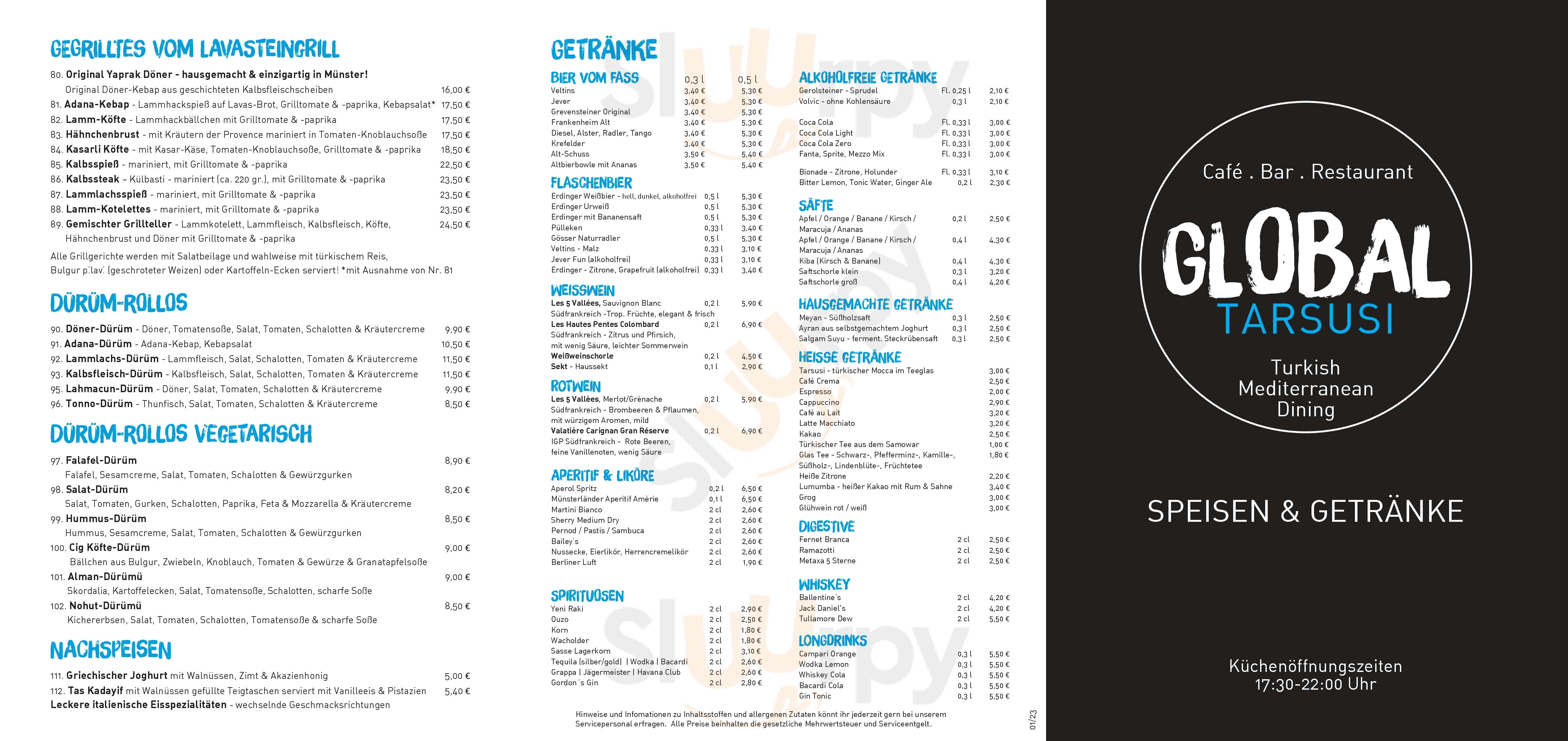 Main Menu - Café Global-tarsusi