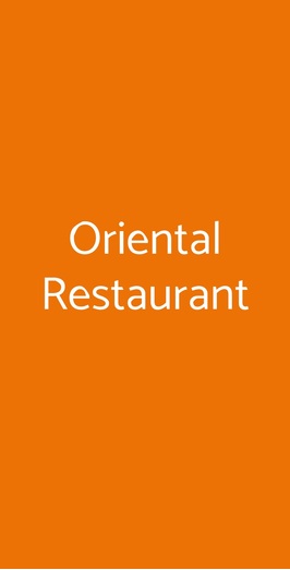 Oriental Restaurant, Varese