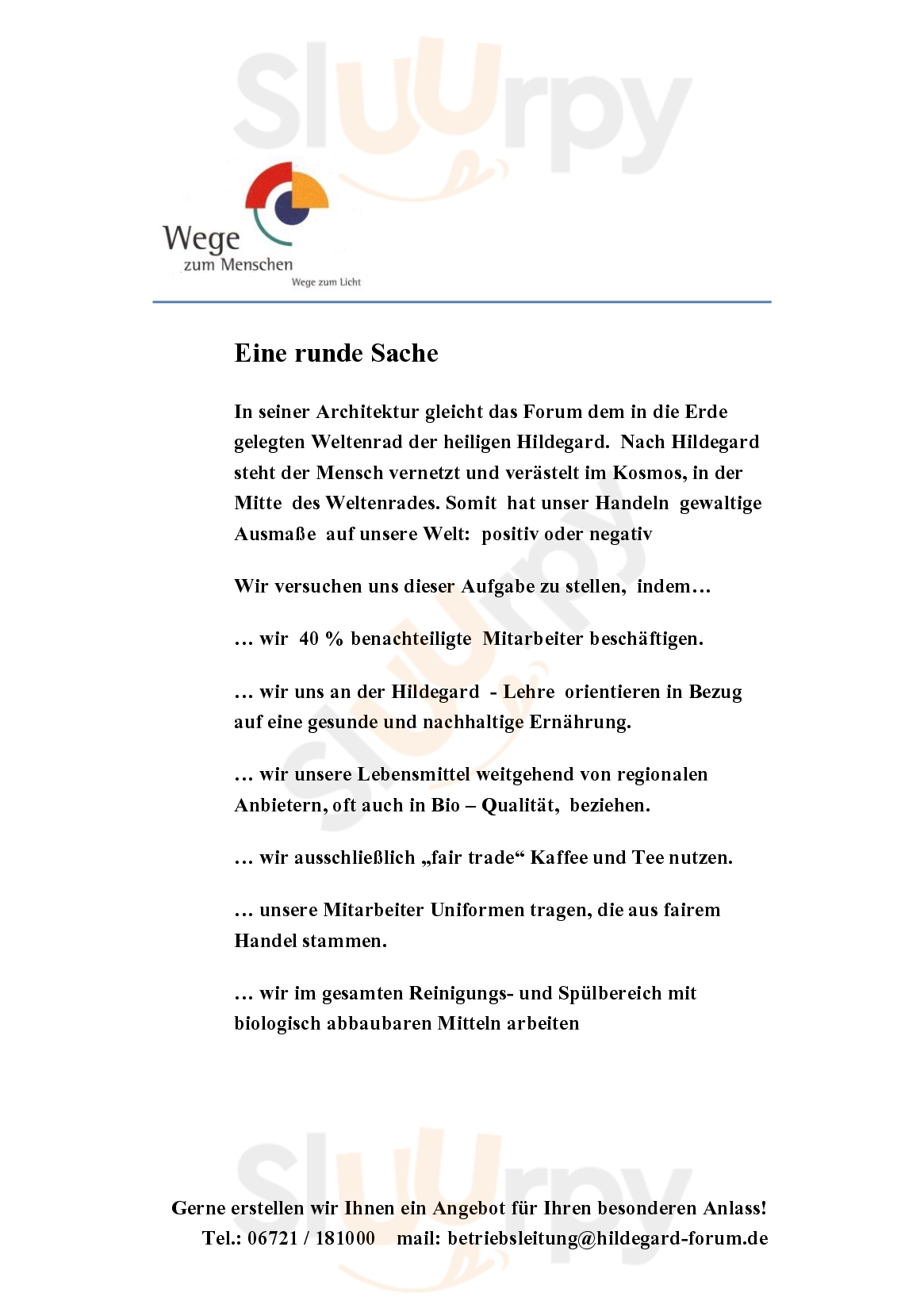 Main Menu - Hildegard-forum Der Kreuzschwestern, Veranstaltungen, Tagungen, Ladenzone