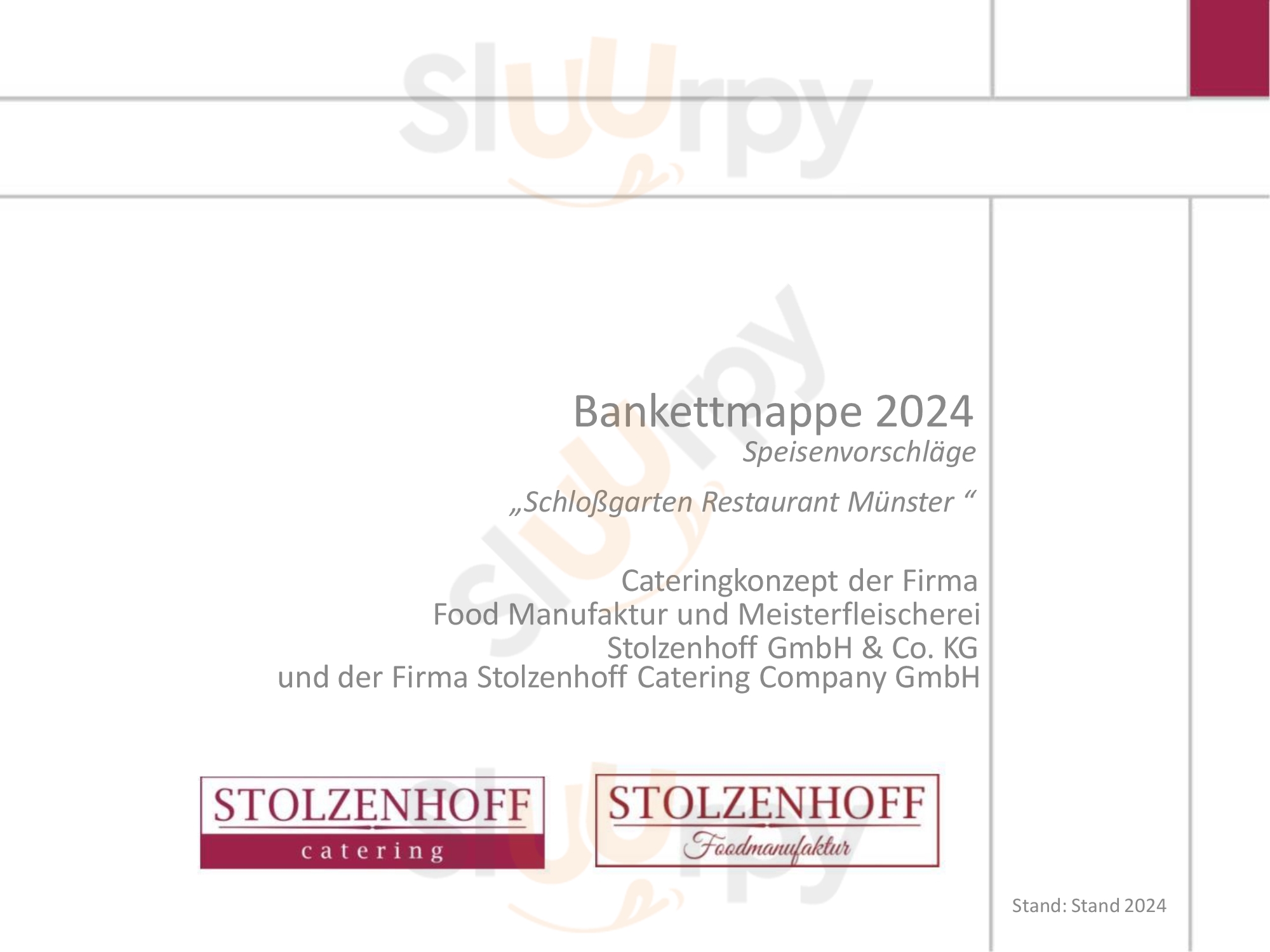 Main Menu - Schloßgarten Café Münster