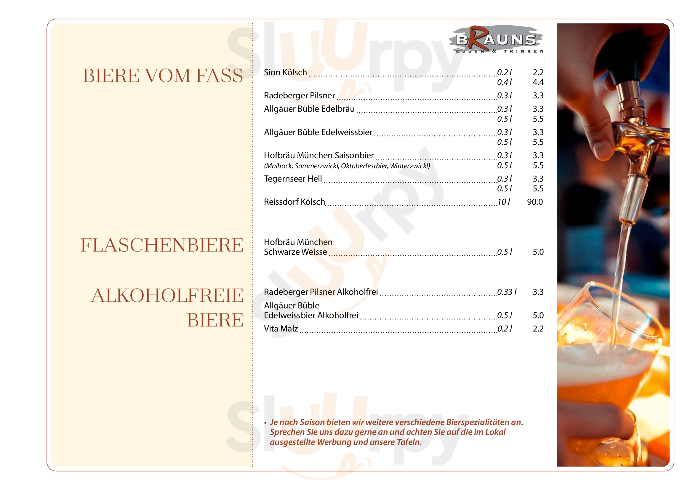 Brauns Essen & Trinken Köln Menu - 1