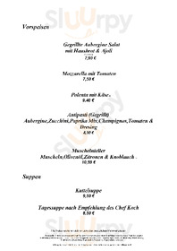 Restaurant Zur Wied menu