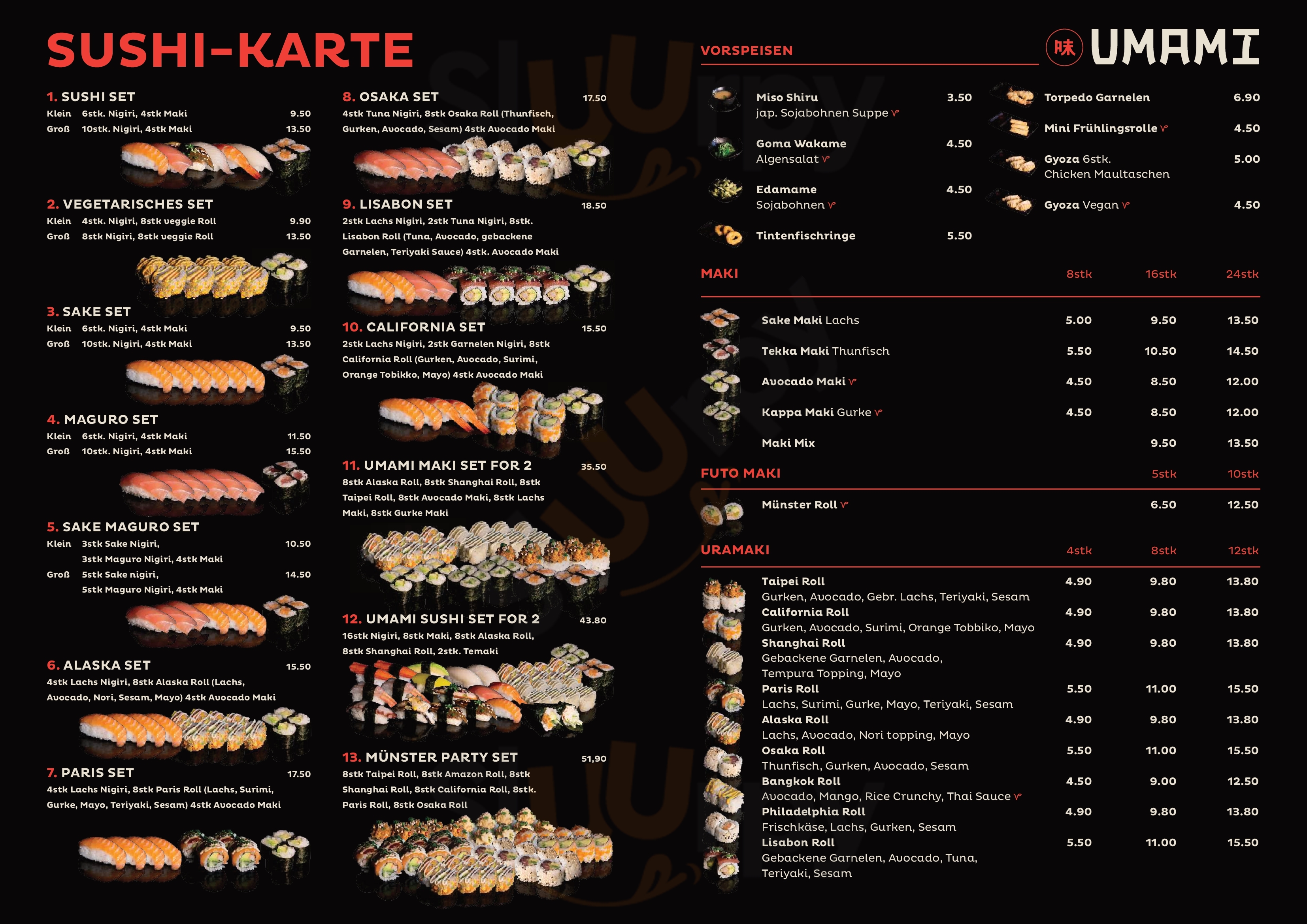 Main Menu - Umami Running Sushi