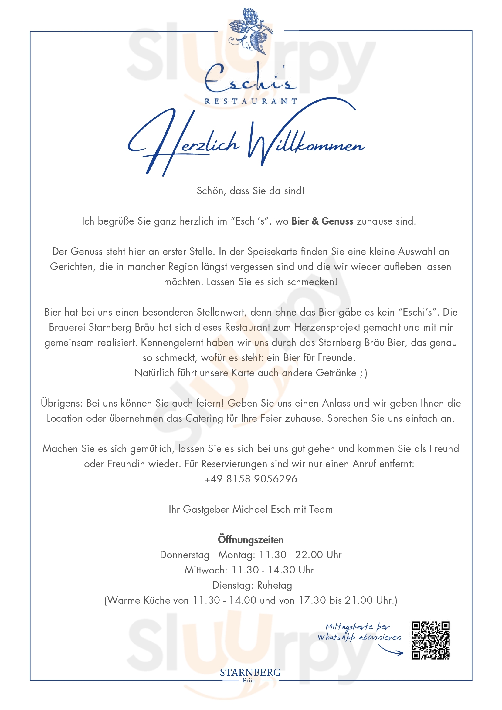 Eschi's Restaurant Tutzing Menu - 1