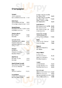 Enfant Terrible menu