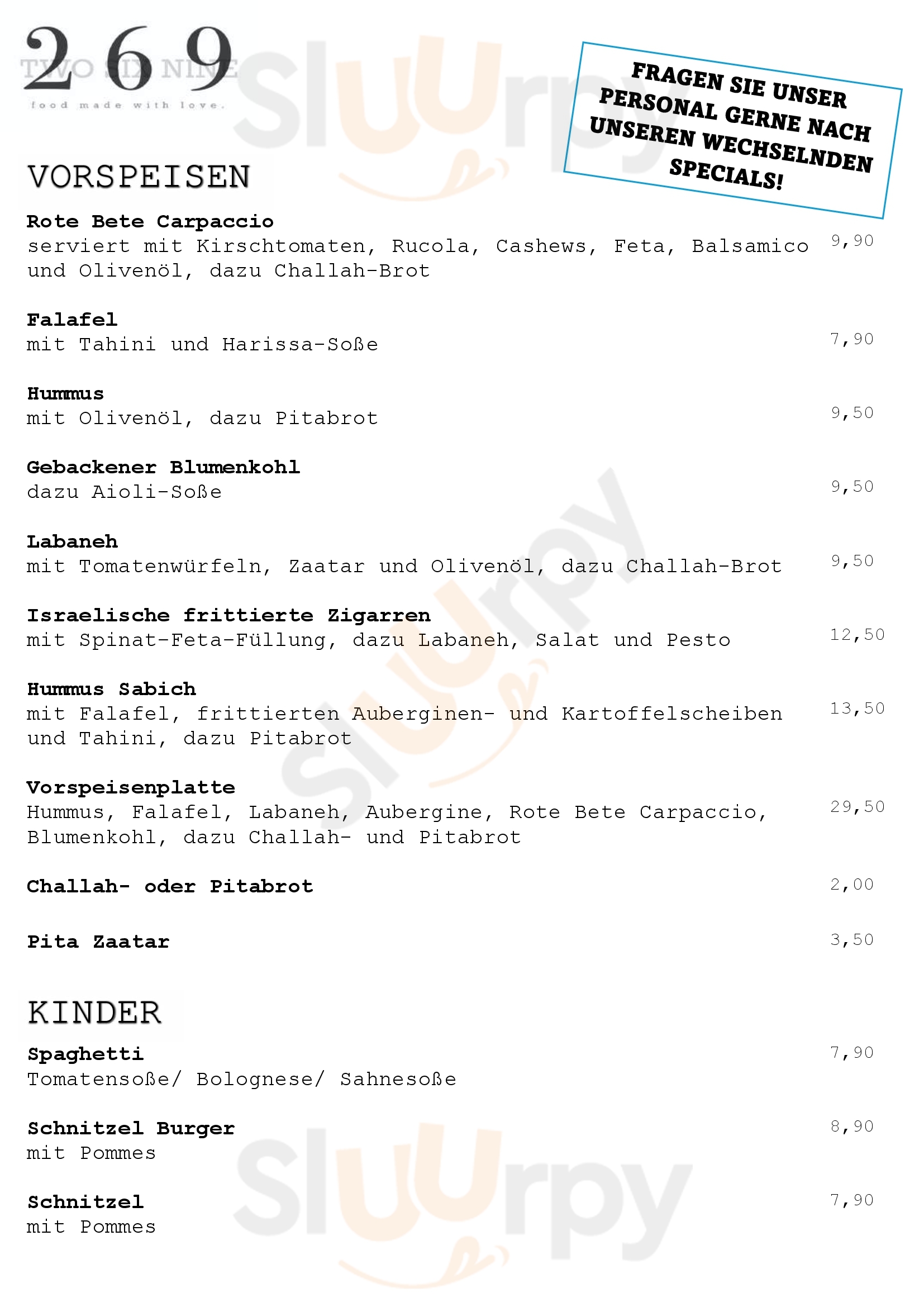 269 Twosixnine Frankfurt am Main Menu - 1