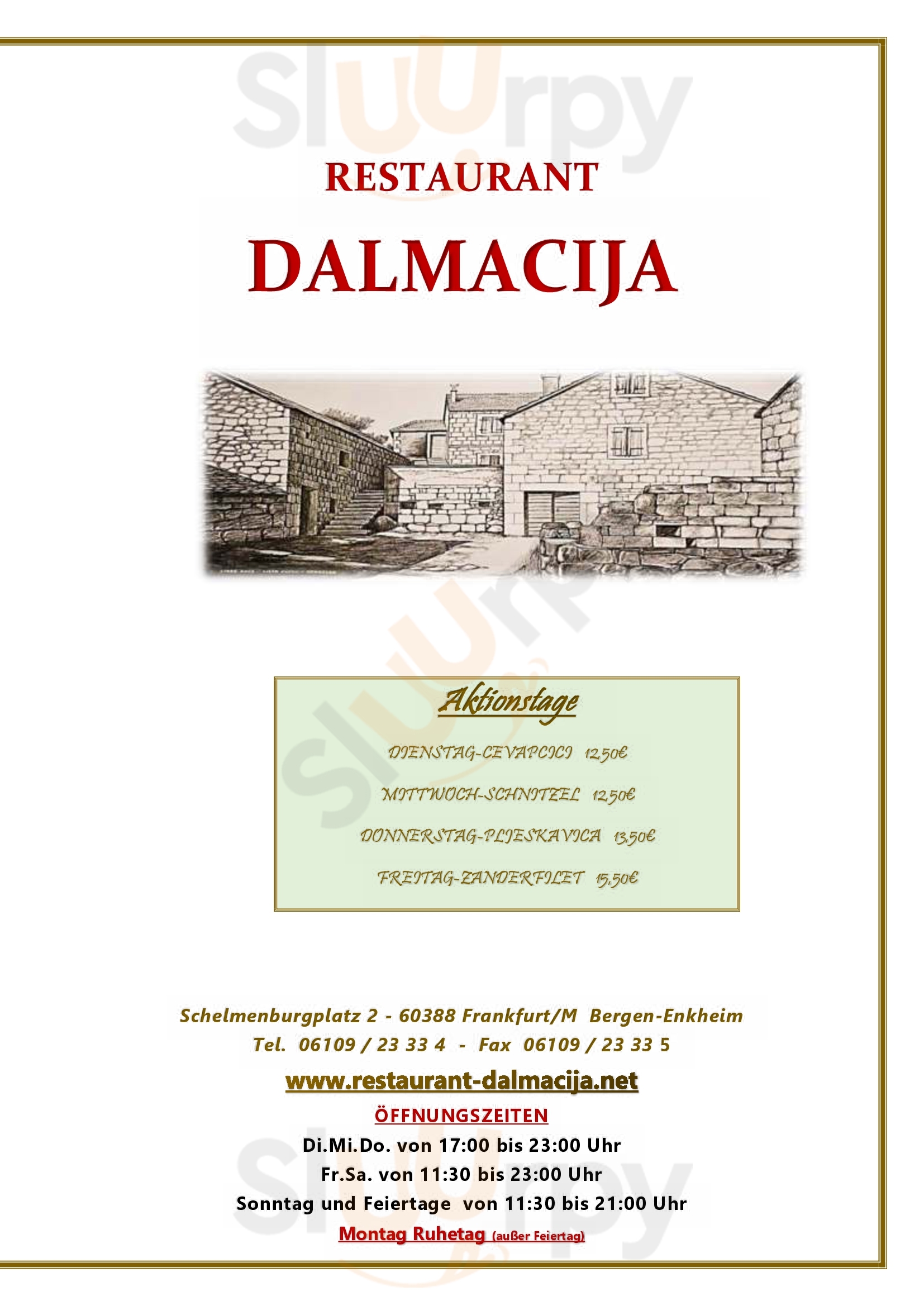 Restaurant Dalmacija Frankfurt am Main Menu - 1