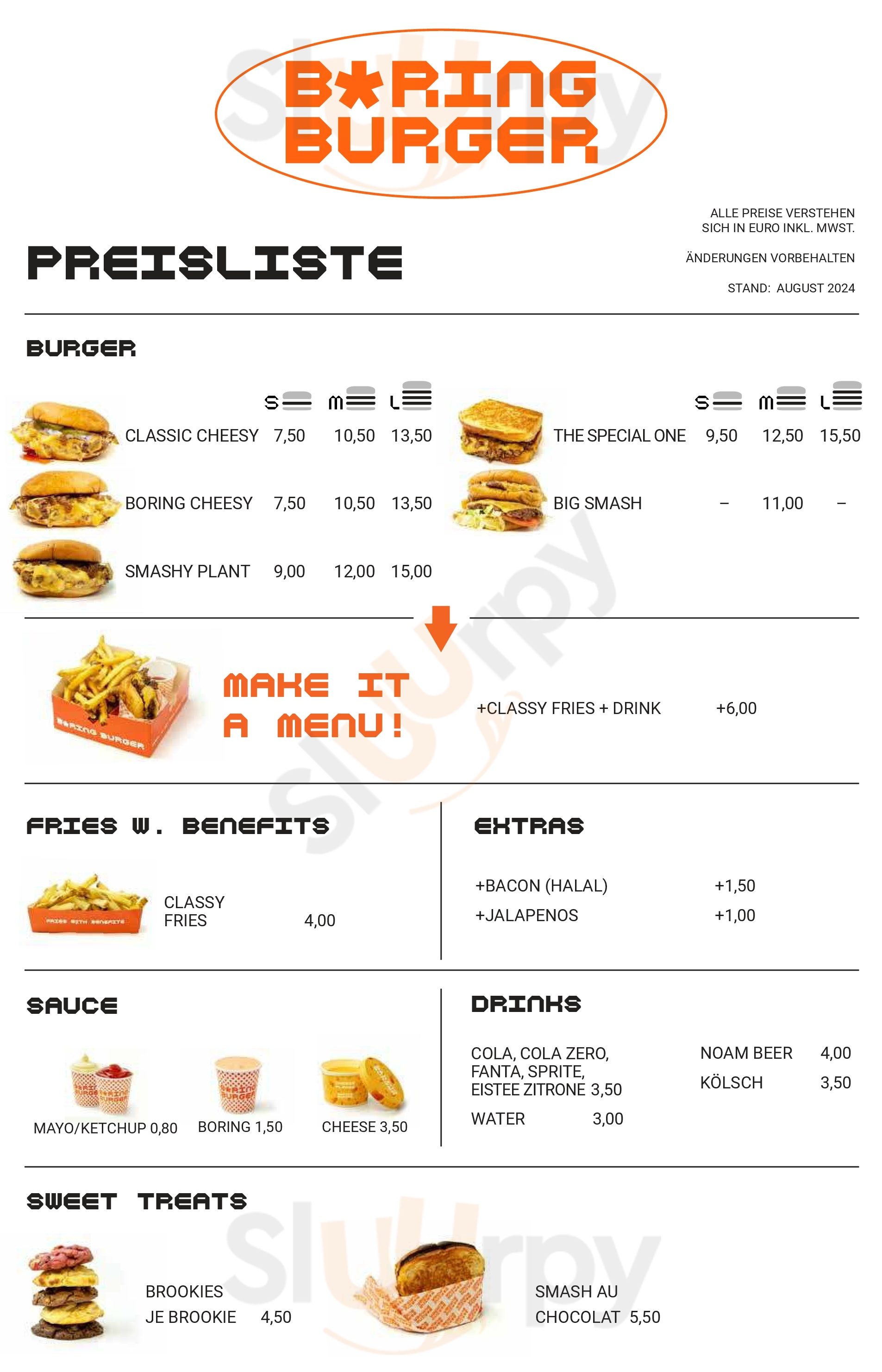 Boring Burger Köln Menu - 1