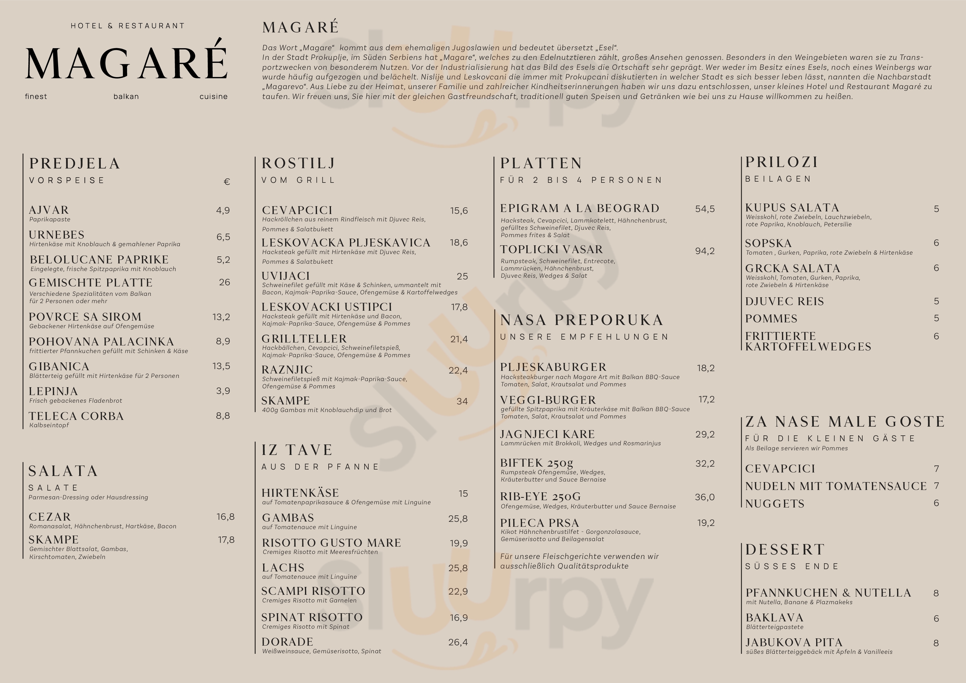 Restaurant Magaré Lahnstein Menu - 1