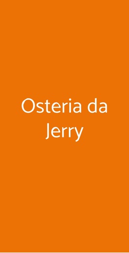 Osteria Da Jerry, Osmate