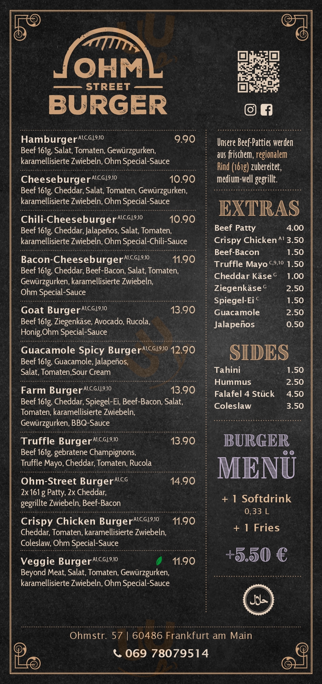 Ohm Street Burger Frankfurt am Main Menu - 1