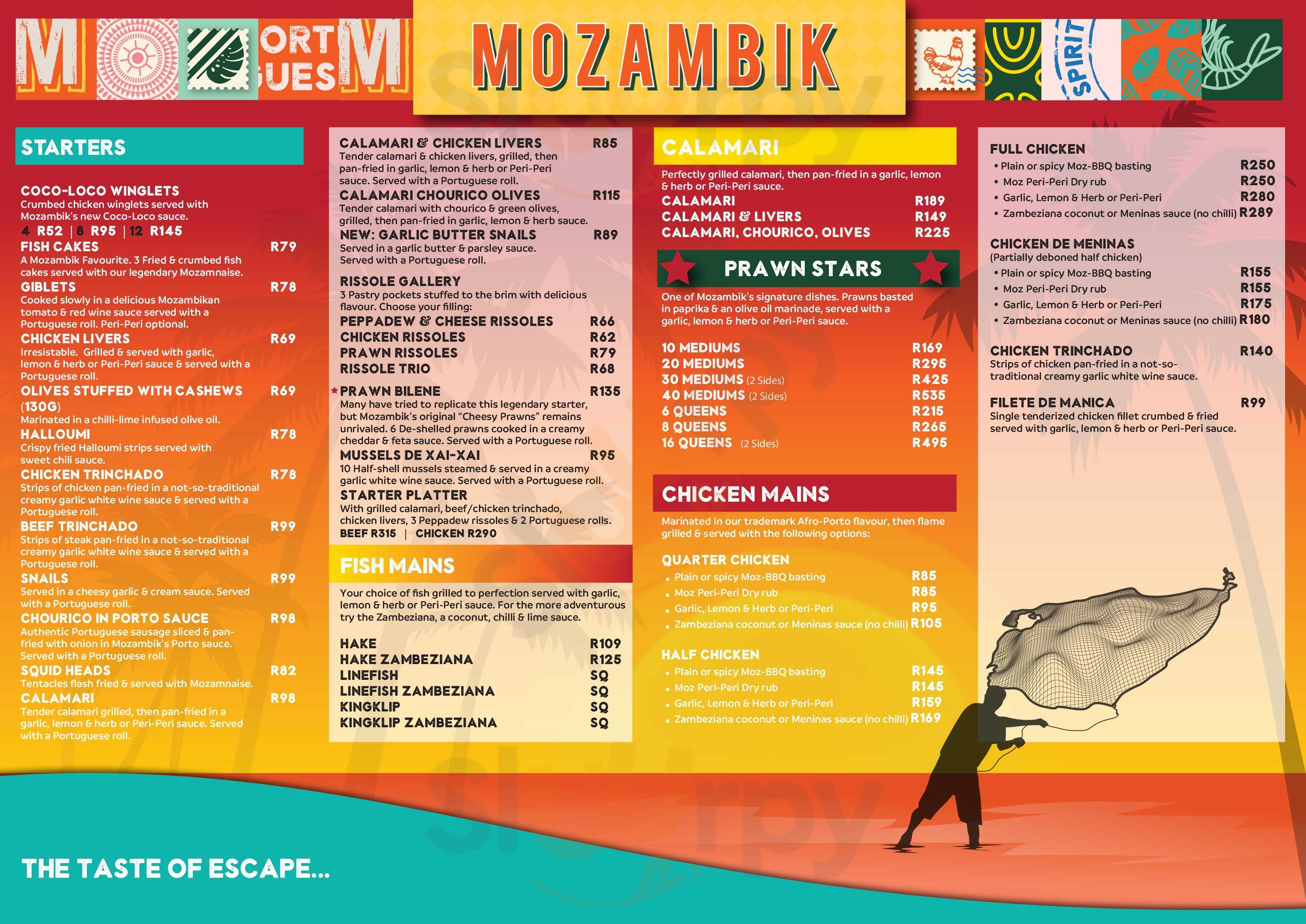 Mozambik Harties Johannesburg South Menu - 1