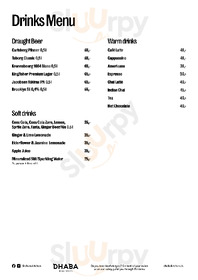 Dhaba København menu