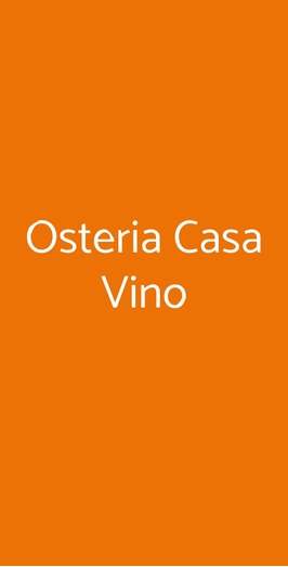 Osteria Casa Vino, Verona