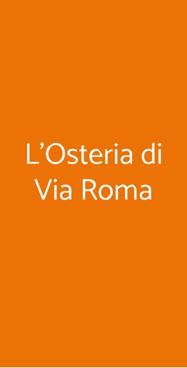 L'osteria  Di  Via Roma, Soave