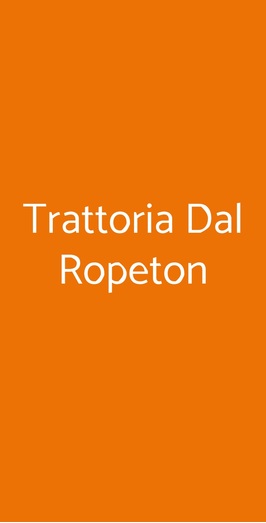 Trattoria Da Ropeton, Verona