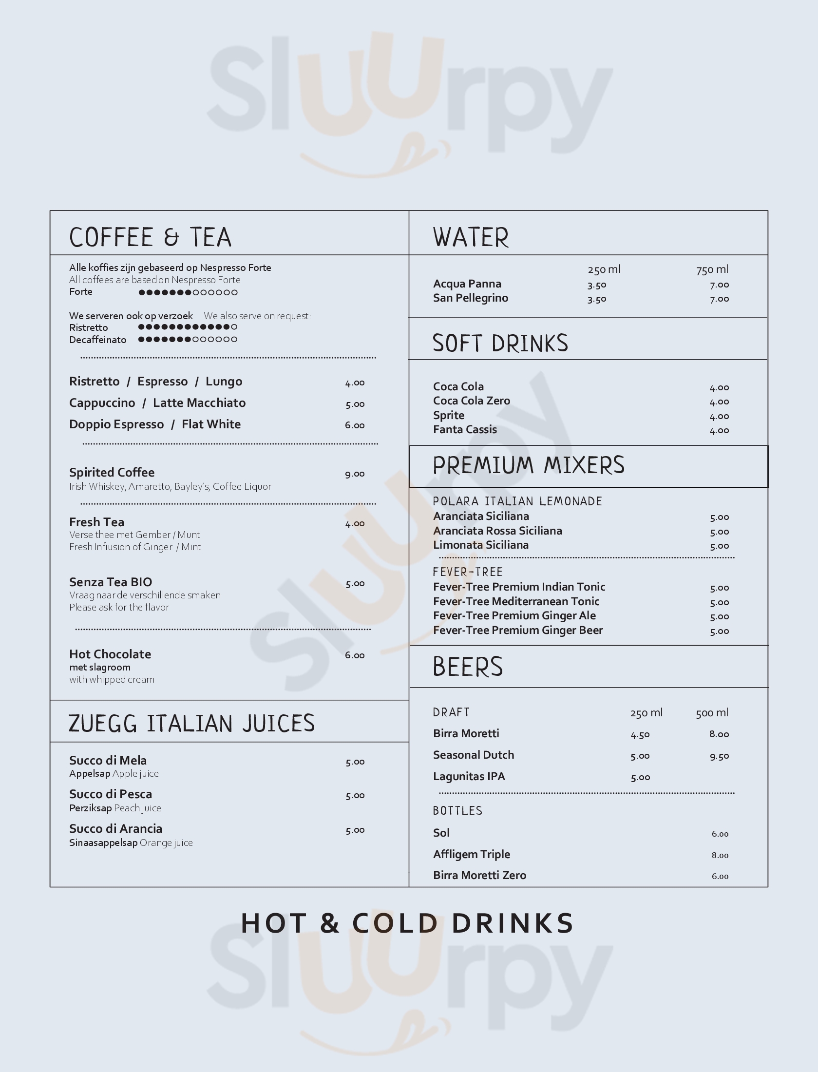 Giacobbe Ristorante Pizzeria Rotterdam Menu - 1
