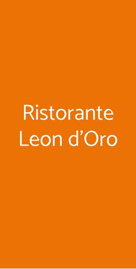 Ristorante Leon D’oro, Verona