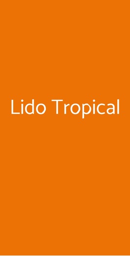 Lido Tropical, Diamante