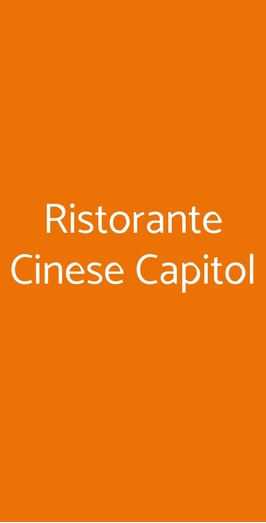 Ristorante Cinese Capitol, Verona