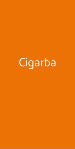 Cigarba, Prato