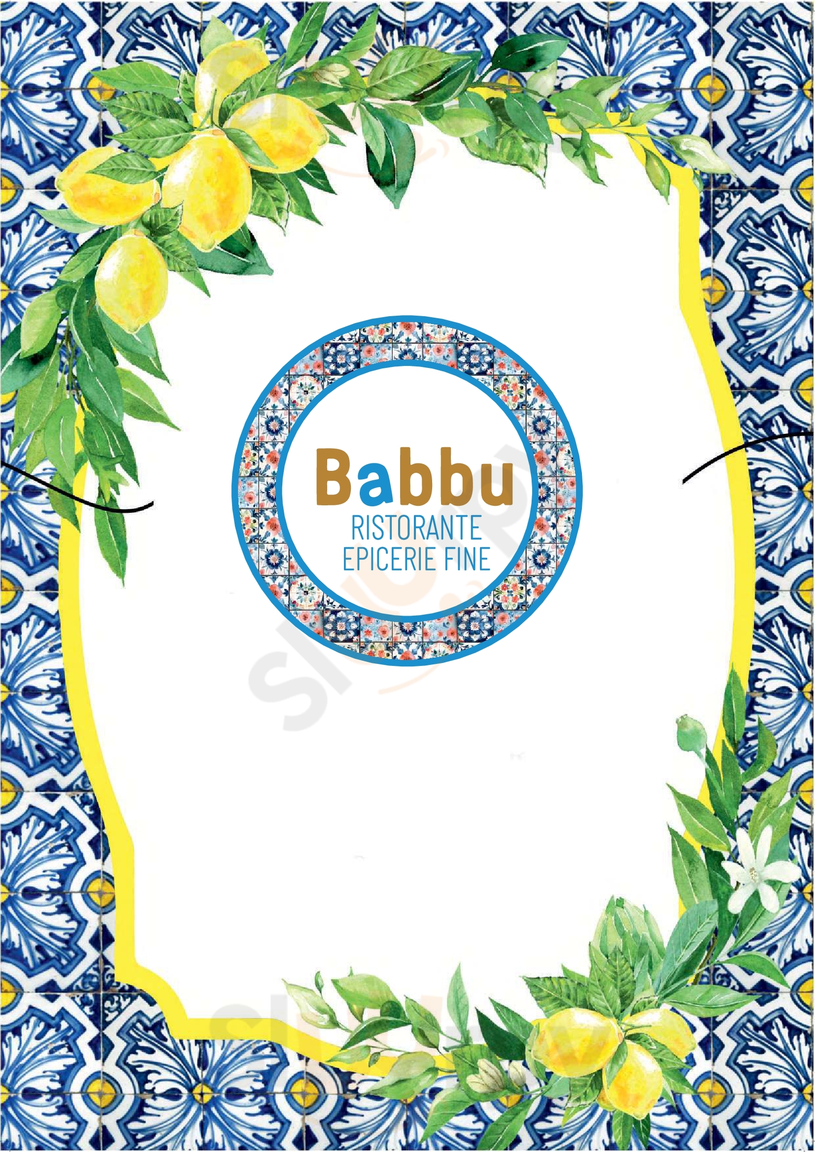 Main Menu - Babbu Trattoria