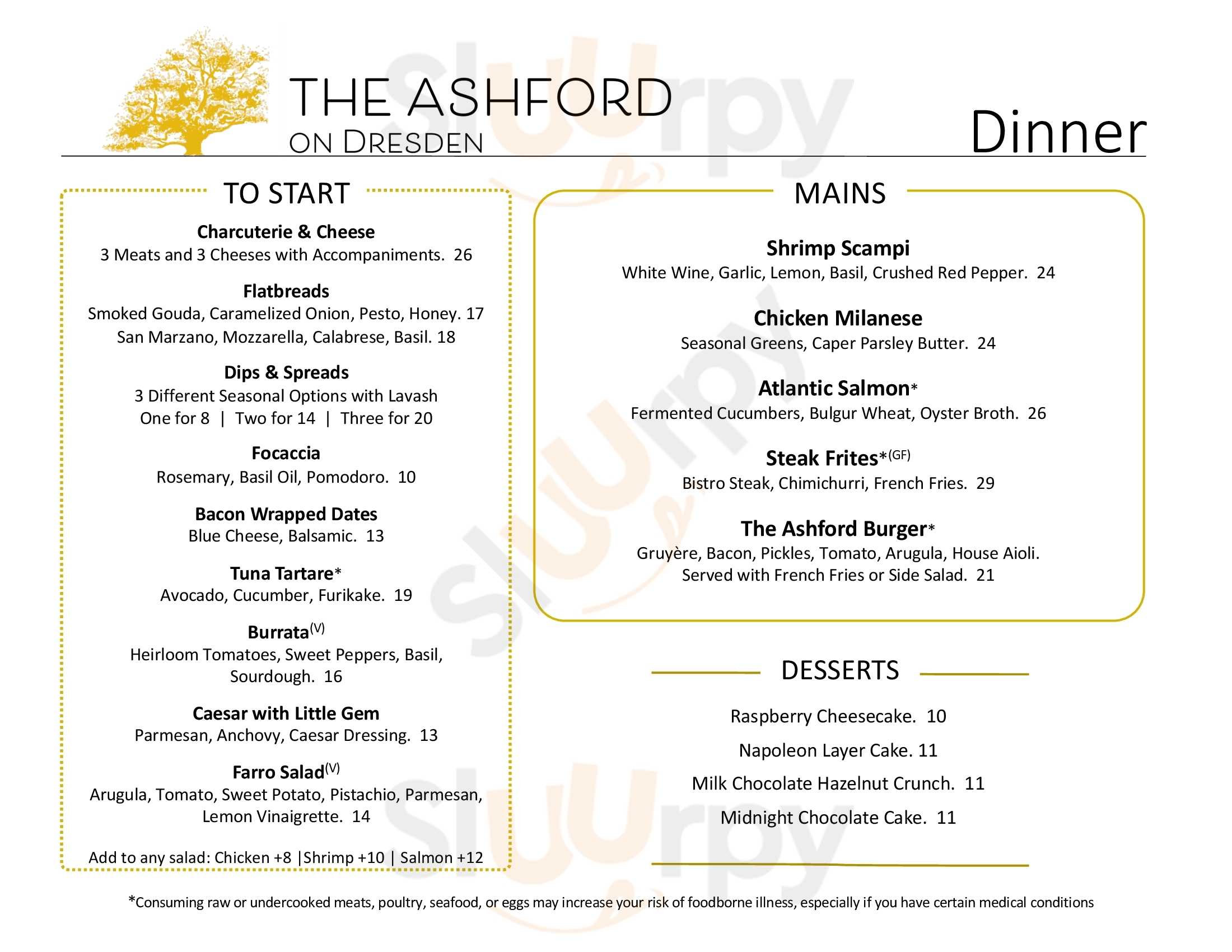 The Ashford Atlanta Menu - 1