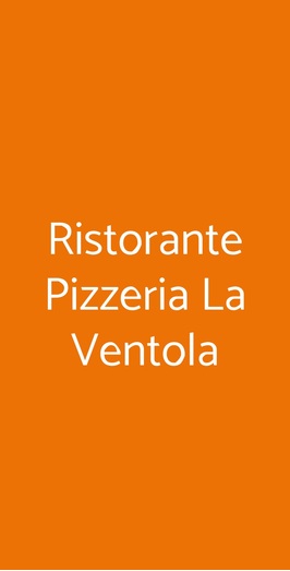 Ristorante Pizzeria La Ventola, Vada