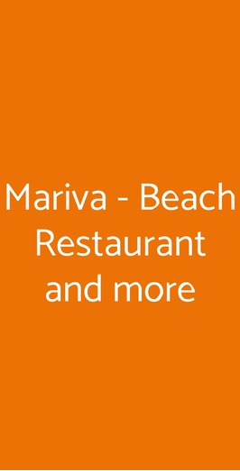 Mariva Dune Restaurant, San Vincenzo