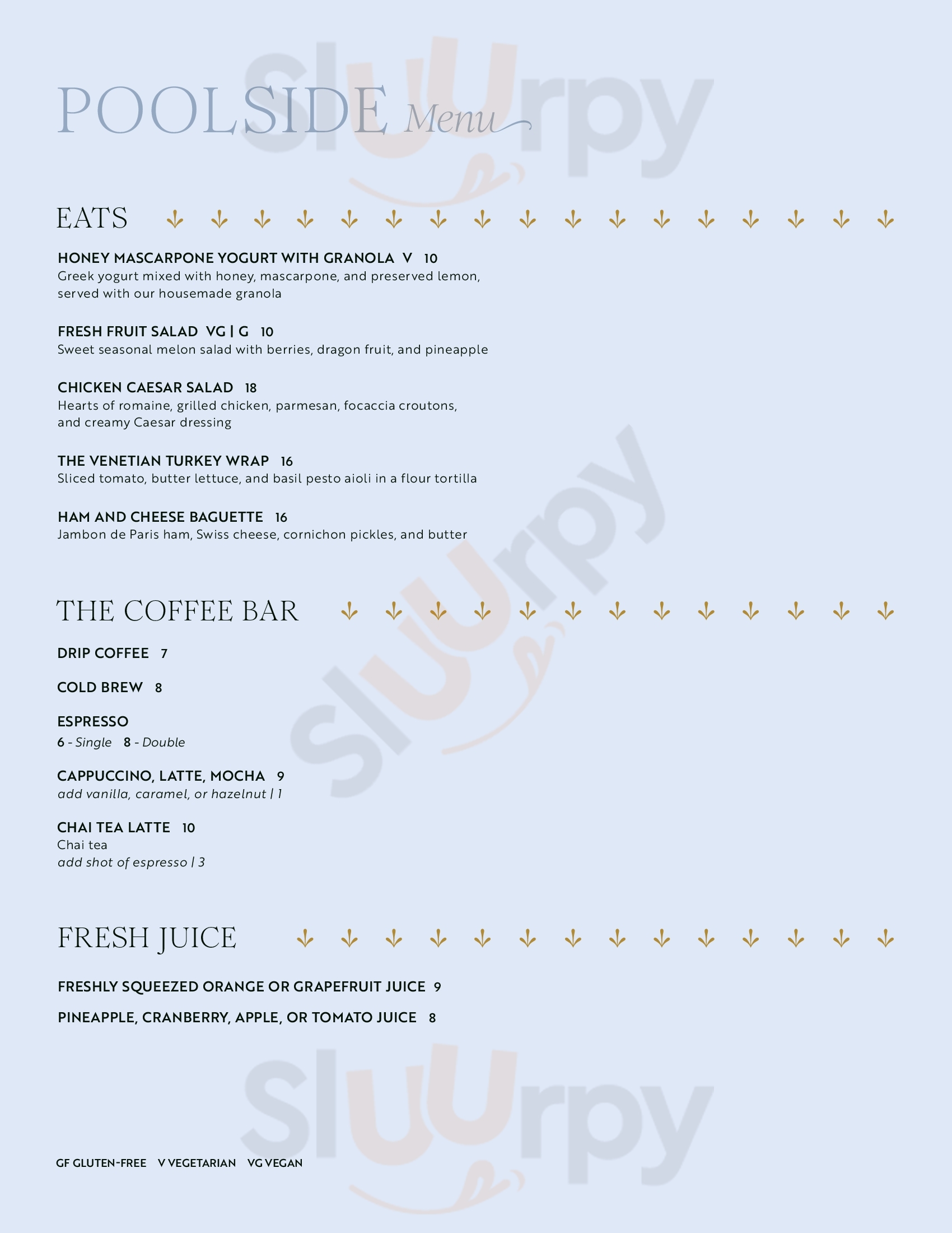 Main Menu - Bar Luca