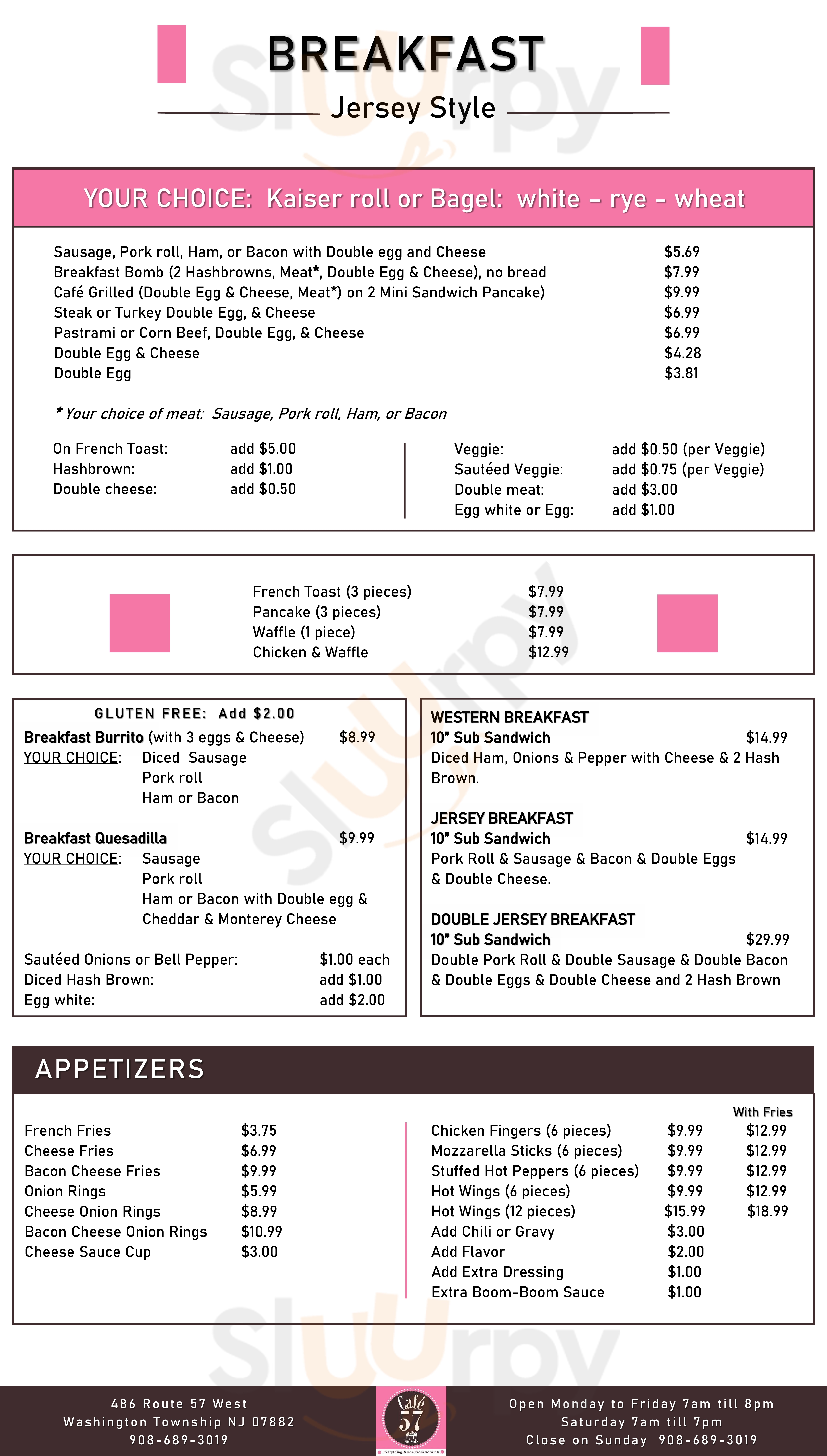 Cafe 57 Washington Menu - 1