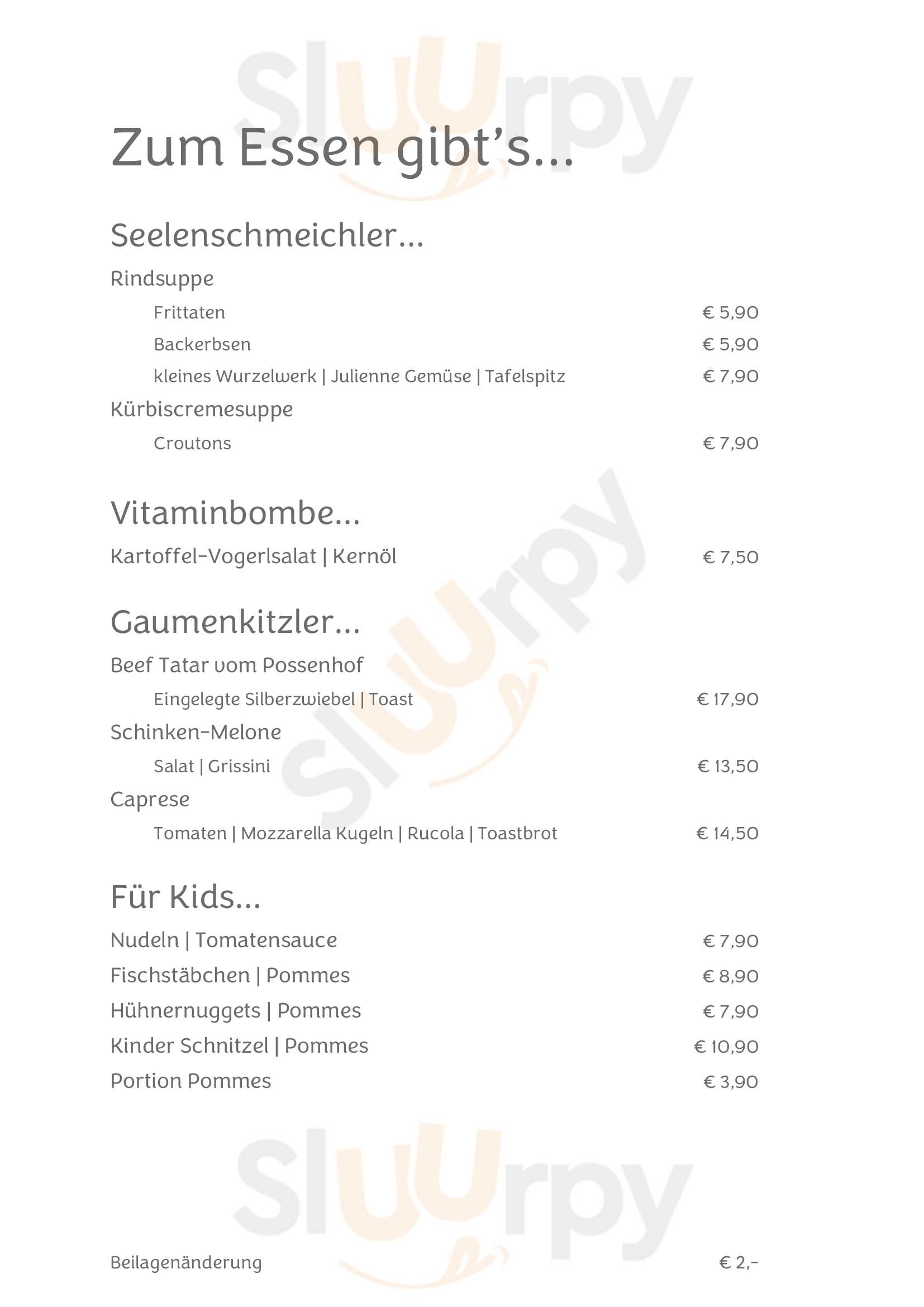 Restaurant Ferienalm Schladming Menu - 1